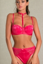 BUTLER - Ensemble soutien-gorge et string ROUGE PETALE