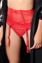 Jane Serre-taille porte jarretelle rouge