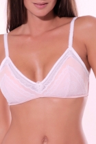 VILETTA Soutien-gorge Sans Armatures ROSE/BLANC